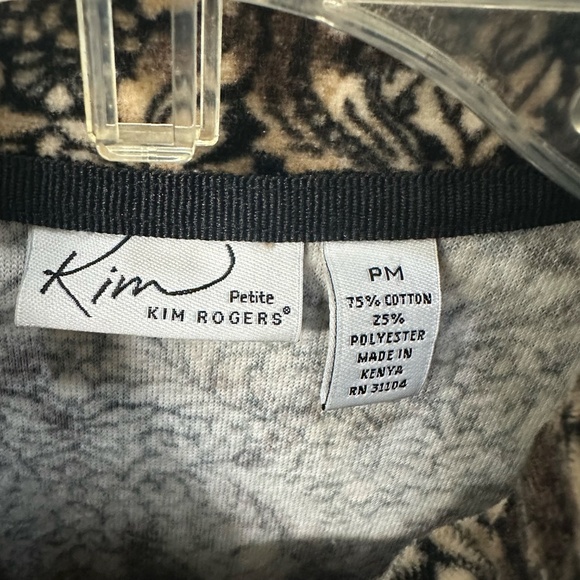Kim Rogers Black and Tan / Brown Jacket Petite Medium EUC - Picture 6 of 9